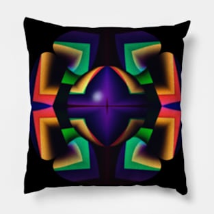 Black Gentian Purple Abstract Flower Pillow