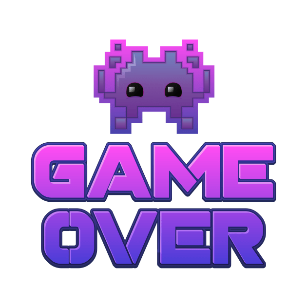 Game Over - Alien Invader Emoji by PiercePopArt
