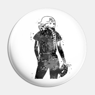 Girl Softball Player Pin