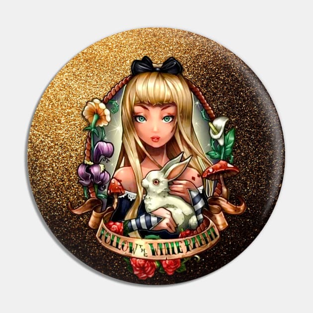 Princess Alice In Wonderland Tattoo Pin by ARTADRIAN