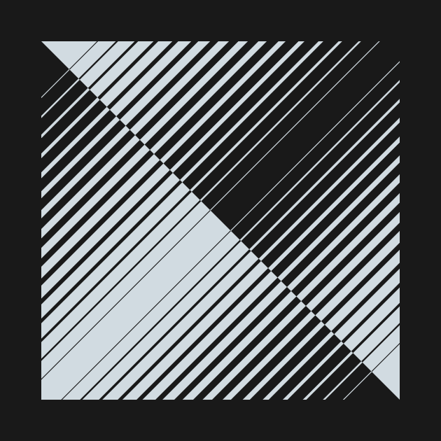 gradient stripes triangles in ice gray and white by VrijFormaat