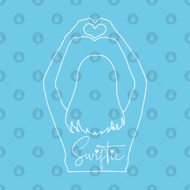 Swiftie Heart Hands - White by SwiftLyrics