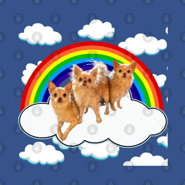 Rainbows and Clouds Chihuahuas by BarkPink