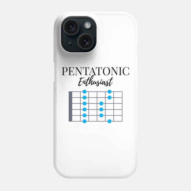 Pentatonic Scale Enthusiast Light Theme Phone Case by nightsworthy