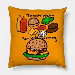 Tornado watch vs Tornado Warning Pillow