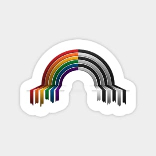 LGBT Ally Pride Flag 3D Drip Rainbow Design Magnet