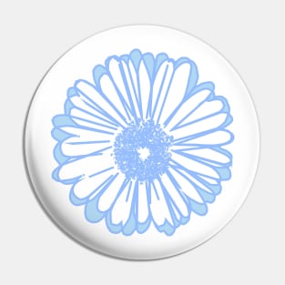 Pretty Blue Daisy Pin