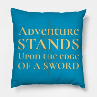 Fantasy High Fantasy Fiction Adventure Adventurer Sword Pillow