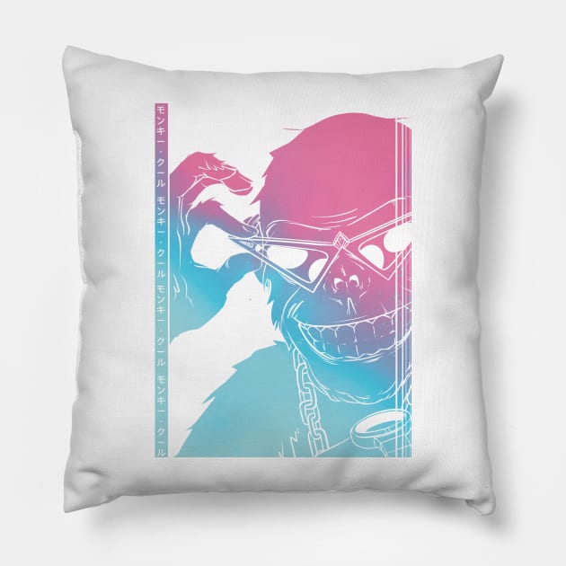 Super Cool Monkey Pillow by VeryCerealsStore