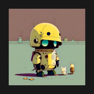 Cute Yellow Robot T-Shirt