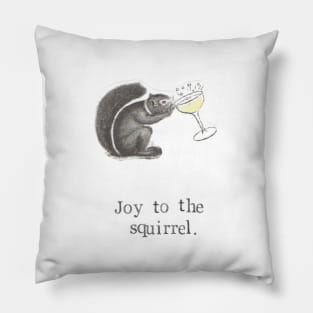 Joy To The Squirrel Pillow