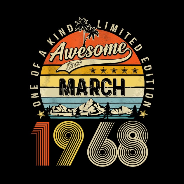 Awesome Since March 1968 Vintage 55th Birthday by PlumleelaurineArt