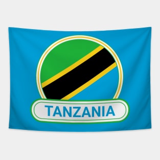 Tanzania Country Badge - Tanzania Flag Tapestry