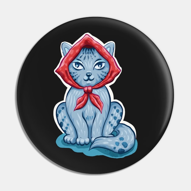 Babushcat Cute Russian Cat Pun Pin by zeno27