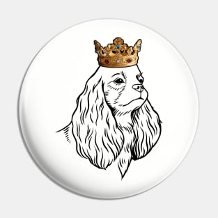 Cavalier King Charles Spaniel Dog King Queen Wearing Crown Pin