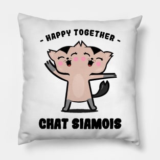 Cat siamese - chat siamois Pillow