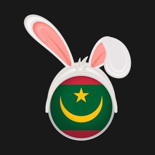 happy easter Mauritania bunny ears flag cute designs T-Shirt