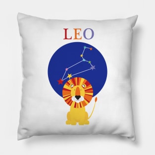 Leo the lion star sign Pillow