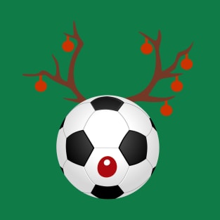 Soccer Reindeer T-Shirt Funny Christmas Shirts T-Shirt