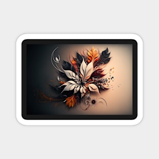 Abstract Floral Garden Botanical Print Magnet