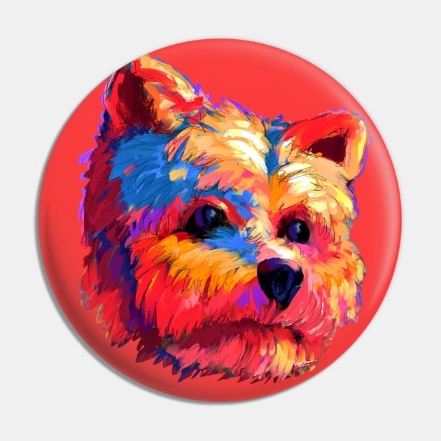 Yorkshire Terrier Dog Pin by mailsoncello