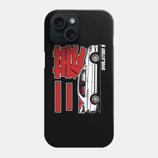 Lancer Evolution 9 White Print Phone Case