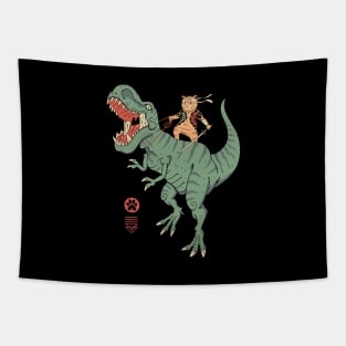 T-Rex Catana Cat Tapestry