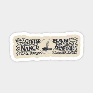 Nance Seafood Oyster Bar | Vintage Durham North Carolina Retro Design Magnet