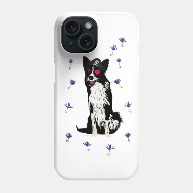 Collie Pirate Phone Case by Manitarka