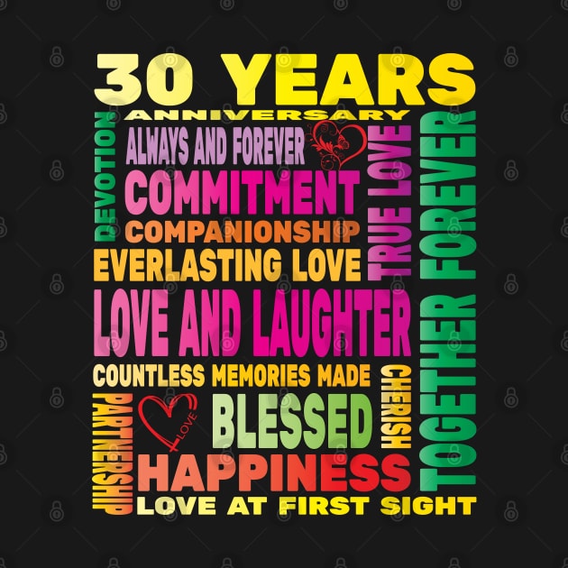 30 Years Anniversary of Love Happy Marriage Couple Lovers by Envision Styles