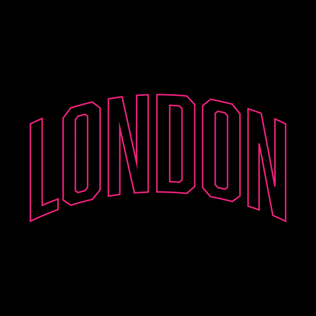 London Hot Pink Outline by Good Phillings