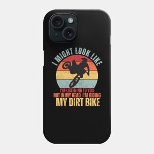 cool retro dirt biker motocross Phone Case