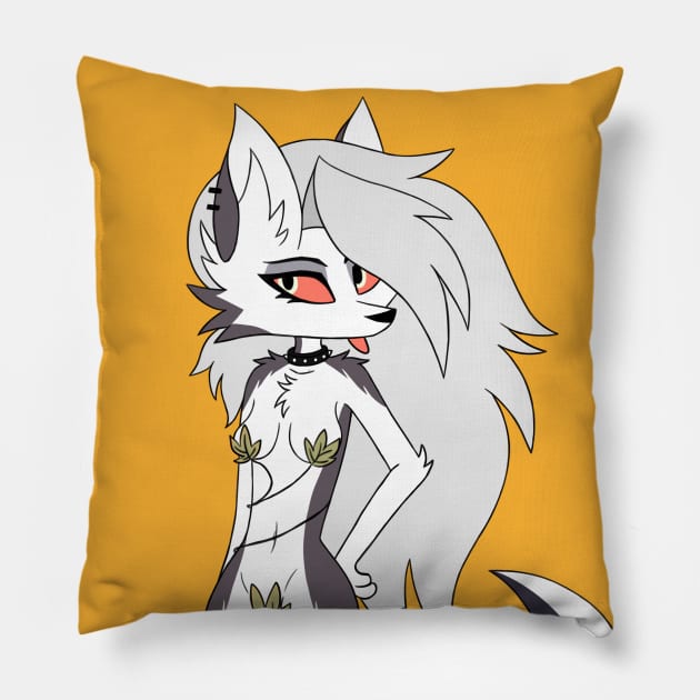 Loona wolf - Helluva Boss Pillow by d o r r i a n