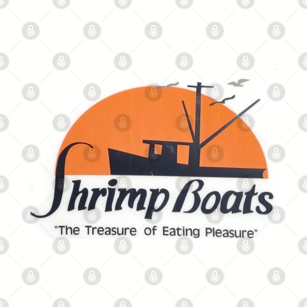 Retro Shrimp Boats Restaurant Vintage Durham, NC by Contentarama