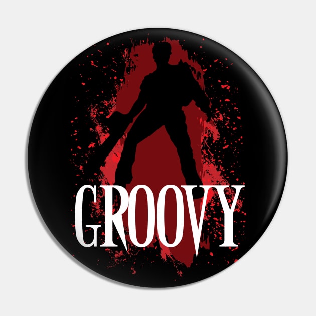 Ash Williams Groovy Pin by Meta Cortex