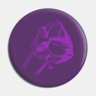 MF Doom Mask Purple Pin