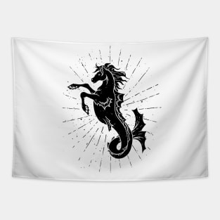 Seahorse Illustration Tapestry