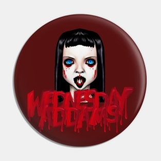 Wednesday Addams print Pin