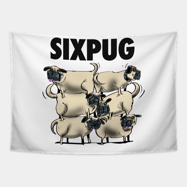 Sixpug Tapestry by spclrd