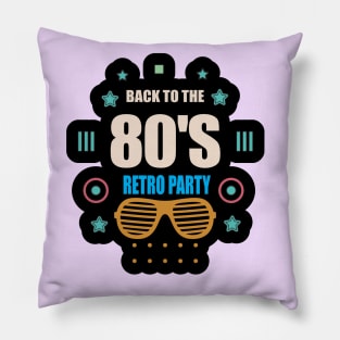 Back to the Retro 80s Party Pillow