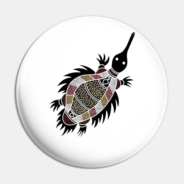 Aboriginal Art - Echidna Pin by hogartharts