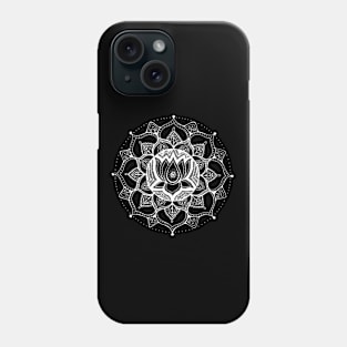 Black & White Lotus Flower Phone Case