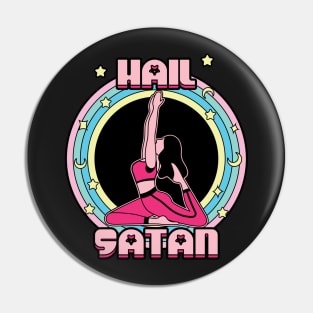 Yoga Pose Hail Satan Pin