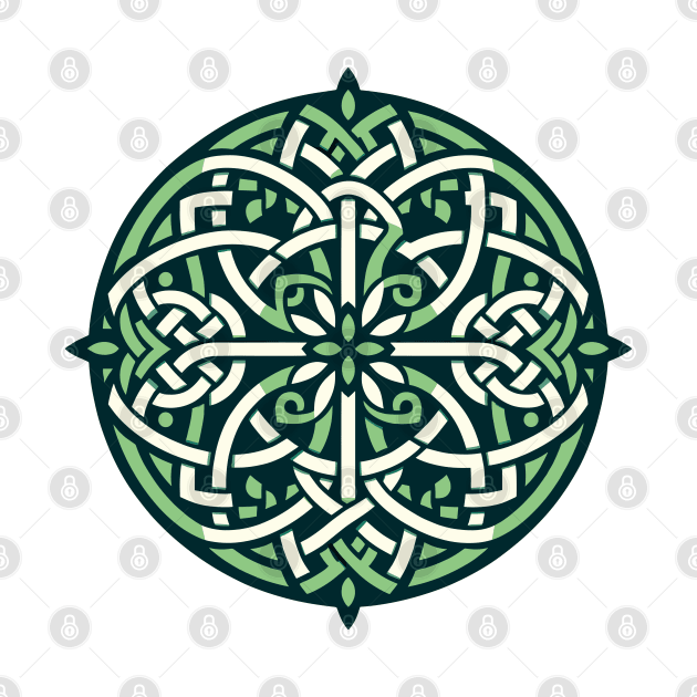 Eternal Celtic Knotwork Mandala Art 1 by AmandaOlsenDesigns