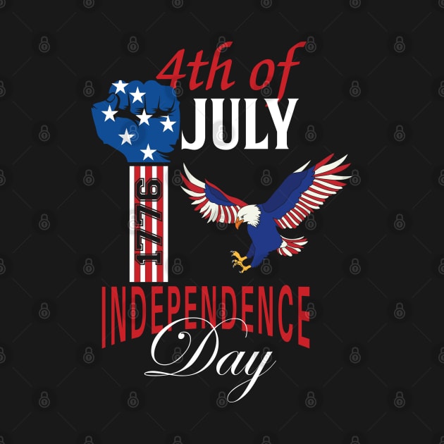 4th of July 1776  American independence day design by AJ techDesigns