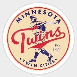 MLB Reimagined - Minnesota Twins Sticker for Sale by VintageTeesNow