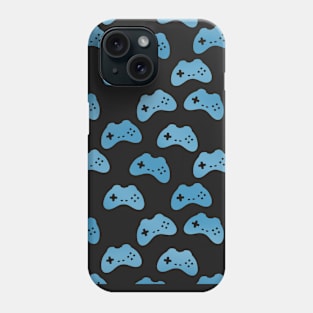 Blue Video game controller pattern Phone Case