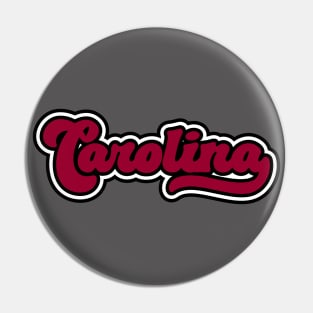 Retro South Carolina Script Pin