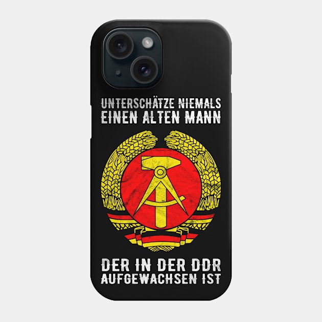 DDR alter Mann Ostdeutschland Osten Ossi Ostalgie Phone Case by auviba-design