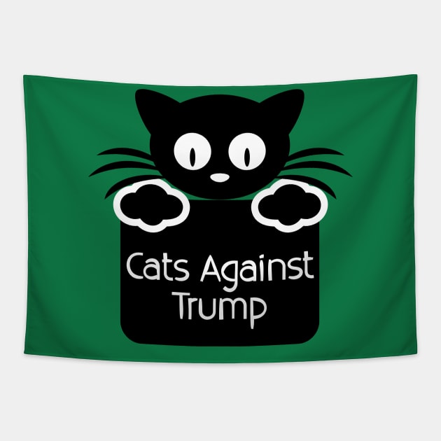 Protest Cat: Cats Against Trump Tapestry by Arrow